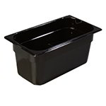 Carlisle 1046203 1/3-Size High Heat Food Pan, 6-in Deep, NSF, Black