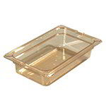 Carlisle 10480-813 Hot Food Pan, 1/4 Size, 2-1/2 in D, 3 per Pack, NSF, Amber