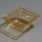 Carlisle 1050013 1/6-Size High Heat Food Pan, 2-1/2-in Deep, NSF, Amber