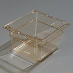 Carlisle 1050113 1/6-Size High Heat Food Pan, 4-in Deep, NSF, Amber