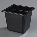 Carlisle 1050203 1/6-Size High Heat Food Pan, 6-in Deep, NSF, Black