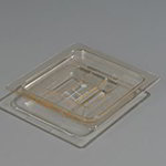 Carlisle 10510U13 Universal Handled Lid for 1/6 Size Food Pans, High Heat, NSF, Amber