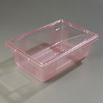 Carlisle 10611C05 Half Size Food Storage Box, 6-in Deep, NSF, Red