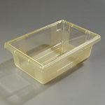 Carlisle 10611C22 Half Size Food Storage Box, 6-in Deep, NSF, Yellow