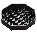 Carlisle 1103003 4-in NeWave Octagon Drip Tray, NSF, Black