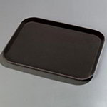 Carlisle 1814GR004 Fiberglass Non Skid Serving Tray, 14 x 18-in, Black