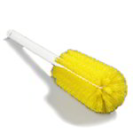 Carlisle 4000104 Medium Stiff Valve Brush w/ 3-in Round Head & 16-in Handle, Yellow