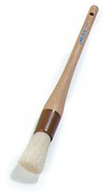 Carlisle 40380 Sparta Chef Series Basting Brush, 1 in, Round, Boar Bristles, Hardwood Handle
