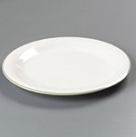 Carlisle 43003417 10.5-in Dinner Plate w/ Narrow Rim, NSF, Bone & Firenze Green