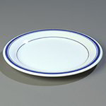 Carlisle 43003912 10.5-in Dinner Plate w/ Narrow Rim, NSF, London On White Melamine