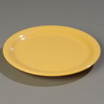 Carlisle 4300422 9-in Dinner Plate w/ Narrow Rim, NSF, Honey Yellow Melamine