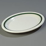 Carlisle 43087901 Platter, Oval, Melamine, Durus Designer Pattern, Bostonian on Bone, NSF