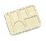 Carlisle 4398004 Heavy 6-Compartment Tray, 10 x 14-in,  Left Handed, Yellow