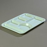 Carlisle 4398100 Heavy 6-Compartment Tray, 10 x 14-in,  Left Handed, Variegated