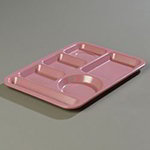 Carlisle 4398193 Heavy 6-Compartment Tray, 10 x 14-in,  Left Handed, Rose Granite