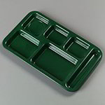 Carlisle 4398208 6-Compartment 15 x 9-in Tray, Right Handed, Forest Green