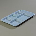 Carlisle 4398259 6-Compartment 15 x 9-in Tray, Right Handed, Slate