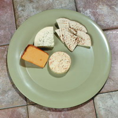 Carlisle 4440616 Palette Designer Displayware Plate, 19 in, Wide Rim, Round, Firenze Green