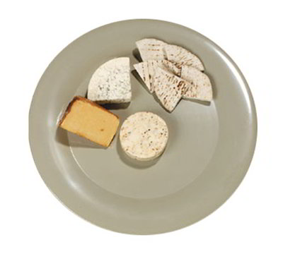 Carlisle 4440677 Palette Designer Displayware Plate, 19 in, Wide Rim, Round, Venetian Tan