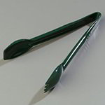 Carlisle 460908 Carly Salad Tongs, 9 in, High Heat Plastic, Forest Green