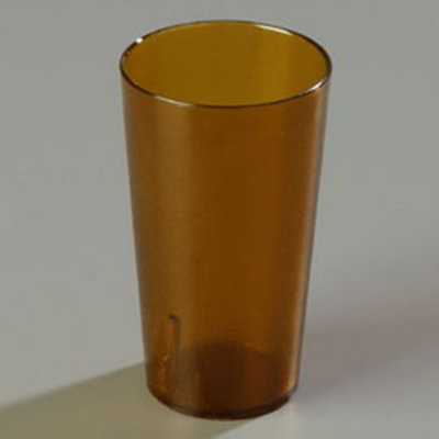 Carlisle 52208113 SAN Stackable 20 oz Tumblers, 6 Pack, Amber