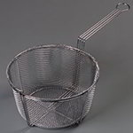 Carlisle 601002 11-3/4-in Diam. Fry Basket, Top & Front Hook, Nickel Plated Steel