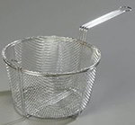 Carlisle 601003 13-3/4-in Diam. Fry Basket, Top & Front Hook, Nickel Plated Steel