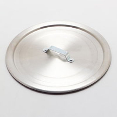 Carlisle 604012 12-in Dia Flat Cover w/ Looped Handle, Heavy Duty Aluminum