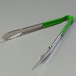 Carlisle 60756209 12-in Utility Tong w/ Green Handle, Heavy Duty Stainless