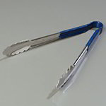 Carlisle 60756214 12-in Utility Tong w/ Blue Handle, Heavy Duty Stainless