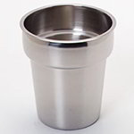 Carlisle 607704 4-qt Inset, 6.5-in Diam. & Mirror Polish Finish, Stainless