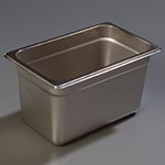 Carlisle 608146 1/4-Size Steam Table Pan, 6-in Deep, 22-Ga. Stainless