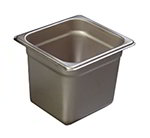 Carlisle 608166 1/6-Size Steam Table Pan, 6-in Deep, 22-Ga. Stainless