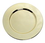 Carlisle 608925 12-3/16-in Charger Plate w/ Mirror Finish, Gold Chrome Plated