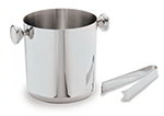 Carlisle 609191 1-3/4-qt Ice Bucket w/ Drain Tray & Tong, Stainless