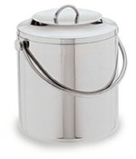 Carlisle 609193 3.5-qt Ice Bucket w/ Drain Tray & Tong, Stainless