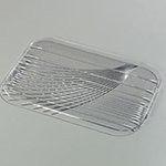 Carlisle 643907 Handled Festival Tray, 13 x 19.5-in, Clear Break-Resistant SAN