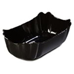 Carlisle 648003 2-qt Deli Crock w/ Scalloped & Rolled Edges, Black Poly