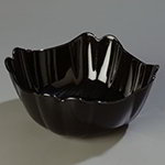 Carlisle 653203 3-qt Deli Bowl w/ Scalloped & Rolled Edges, Black Poly