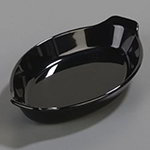Carlisle 740503 8-oz Oval Microwave Ware Casserole, Black Polycarbonate