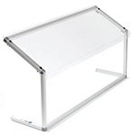 Carlisle 914803 48-in Standard Portable Sneeze Guard, Single Service, Black