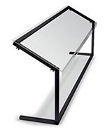 Carlisle 916003 60-in Portable Sneeze Guard w/ Acrylic Shield, NSF, Black