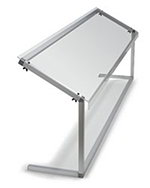 Carlisle 917207 73-1/4-in Standard Portable Sneeze Guard, Single Service, Clear