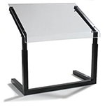 Carlisle 922403 24-in Adjustable Portable Sneeze Guard, Single Service, Black