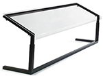 Carlisle 927203 73.25-in Adjustable Sneeze Guard For Single Service, Aluminum, Black