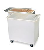 Carlisle BIN4402 44-Gallon Ingredient Bin, Sliding Lid & Heavy Duty Casters, White