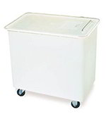 Carlisle BIN2702 27-Gallon Ingredient Bin, Sliding Lid & Heavy Duty Casters, White