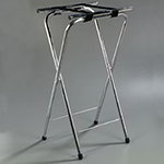 Carlisle C3625T38 36-in Tray Stand w/ Cross Supports & Black Caps, Chrome