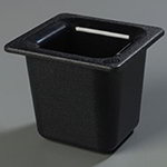 Carlisle CM110403 1/6-Size Refrigerant Filled Cold Pan, 6-in Deep, Black