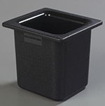 Carlisle CM110503 Solid 1/6-Size High Capacity Food Pan, 6-in Deep, Black
